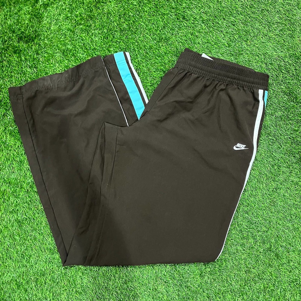 Vintage Nike Womens Brown and Light Blue Trackpants